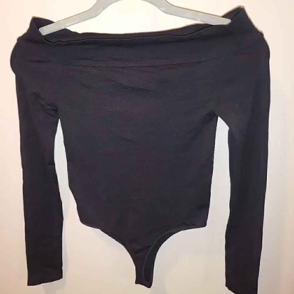 Free People bodysuit black keyhole long sleeves XS/S
